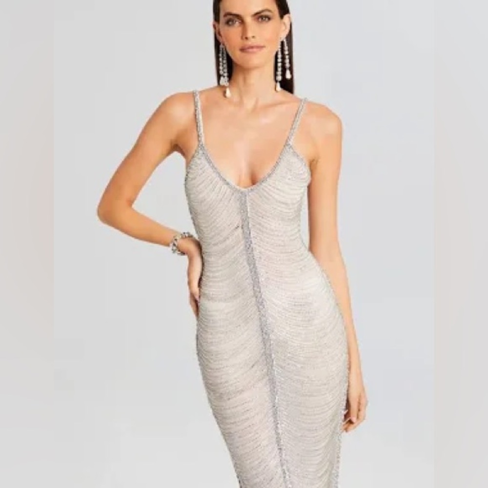 IRINA MAXI DRESS Retrofête - White/Silver Size M
